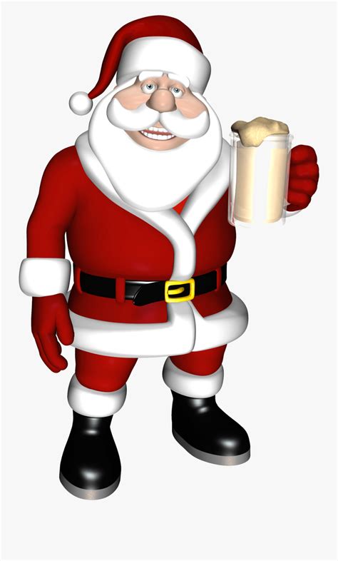 Transparent Sad Santa Clipart Santa Claus With Beer Png Free