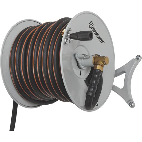 Strongway Wall Mount Hose Reel With 6ft Lead In Hose Holds 58in X