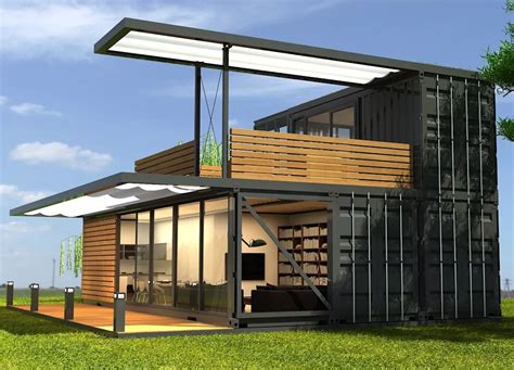 4 Containers Shipping Container Home Design With Large