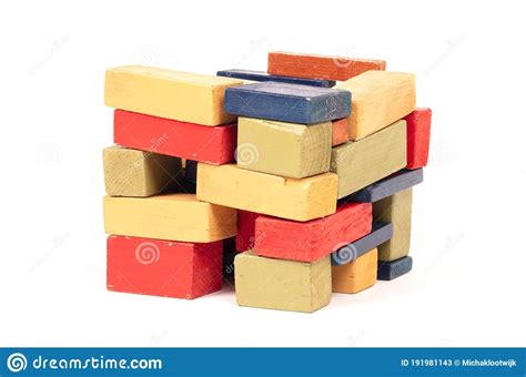 Vintage Wooden Blocks Isolated Stock Image Image Of Lumber Wooden
