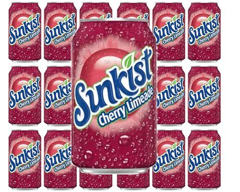 Westernbmy Sunkist Cherry Limeade Soda 12 Fl Oz 18 Cans Grocery And Gourmet Food