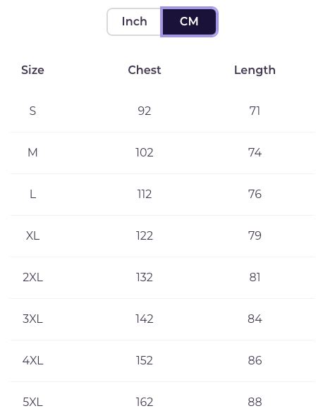 Classic T Shirt Sizing Redbubble