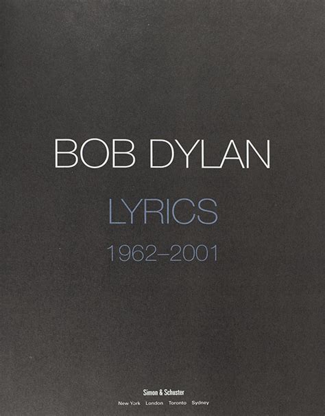 Bob Dylan Lyrics 1962 2001 Raptis Rare Books Fine Rare And