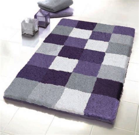 I am absolutely over the moon with how it turned out. Purple & Grey Bathroom Rug #BathroomRugs | Grey bathroom ...