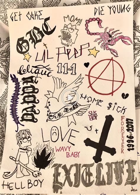 Pin By Kaylee Arms On Tattoo Drawings Lil Peep Tattoos Lil Peep