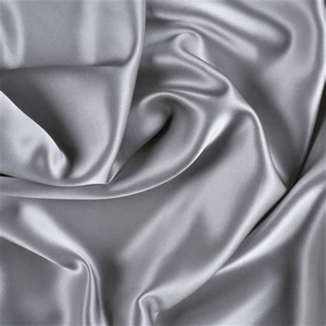 Silver Soft Silky Shiny Stretch Charmeuse Satin Fabric By The Etsy