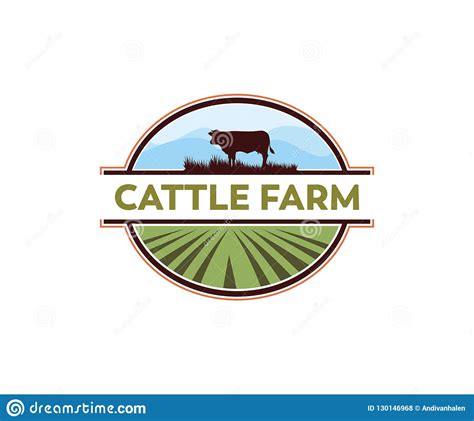 Cattle Farm And Crop Or Livestock Vector Logo Design