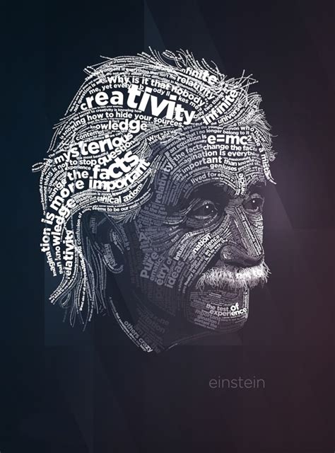 11x17 Albert Einstein Typography Poster From Lynx Art Collection