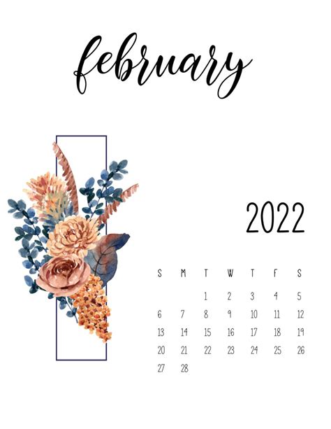 Free Printable Floral 2022 Calendar World Of Printables