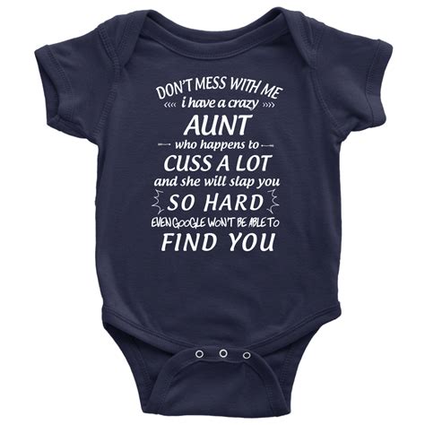 Crazy Aunt Baby Bodysuit Auntie Baby Clothes Funny Baby Clothes Funny