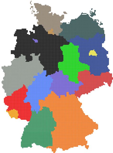 Germany Map Federal States Free Image On Pixabay