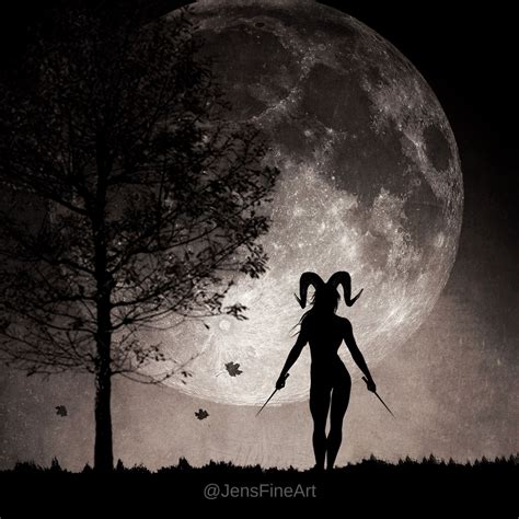 Aries Warrior Print Full Moon Photo Goddess Surreal Gothic Etsy
