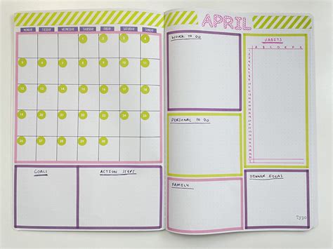 Calendar Layout For Bullet Journal Printable Calendar Printable