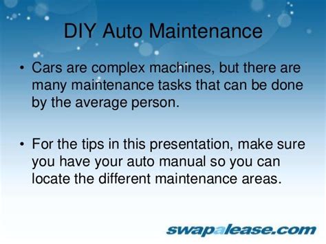Auto Maintenance You Can Do Yourself