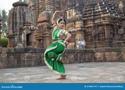 Beautiful Indian Girl Dancer Of Indian Classical Dance Odissi Posing In