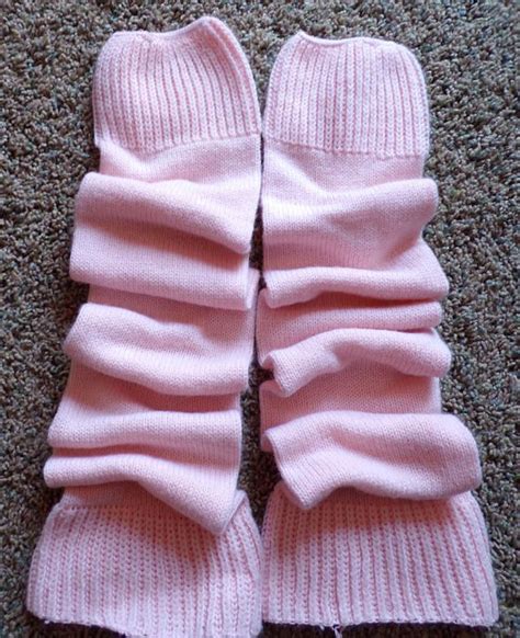Light Pink Vintage Leg Warmers Legwarmers Acrylic Knit Etsy