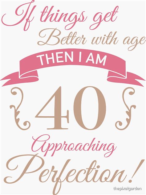 Fun 40th Birthday Celebration Sticker For Sale By Thepixelgarden