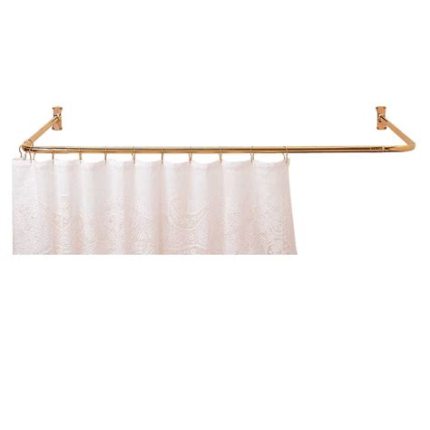 Shower Curtain Rod Bright Solid Brass 3 Sided Renovator S Supply