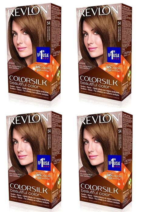 Revlon Colorsilk Hair Color 54 Light Golden Brown 1 Each Pack Of 4