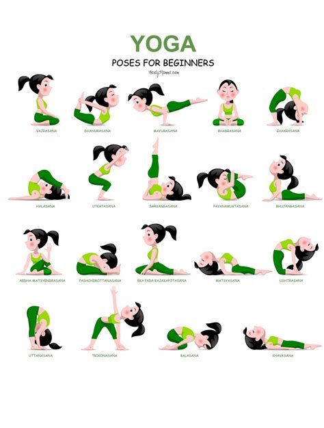 Yoga Poses For Beginners With A Free Printable That Had Little Work