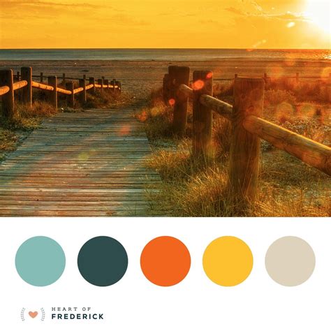 Sunset Beach Walk Color Palette