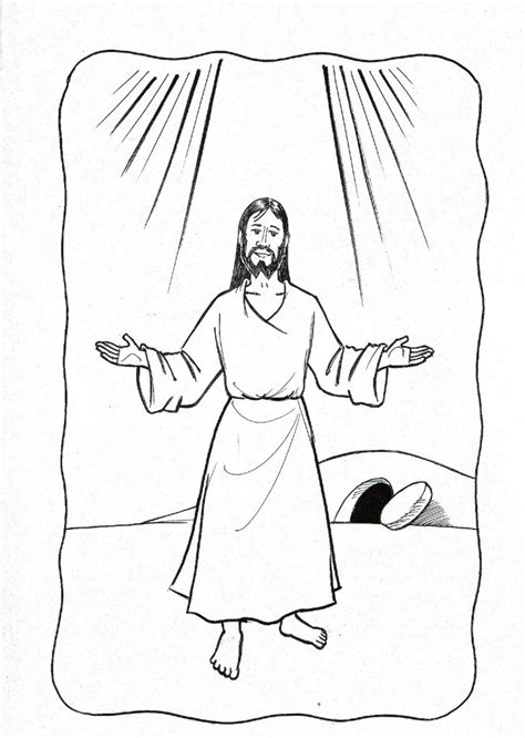 Dibujo De La Resurrección De Jesús Para Colorear Dibujos Infantiles