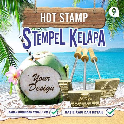 Jual Stempel Kelapa Hot Stamp Stempel Kuningan Gagang Manual