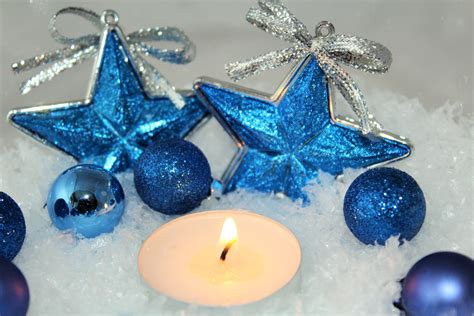 Free Images Star Blue Candle Decor Christmas Tree Advent