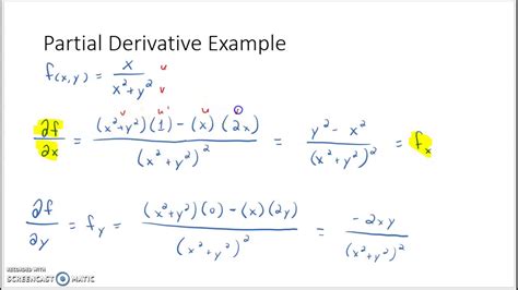 Partial Derivatives Youtube