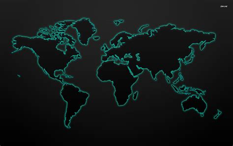 Free Download Glowing World Map Wallpaper Digital Art Wallpapers