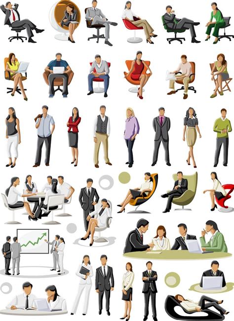 Business People Vector Architecture Drawing Art People Figures