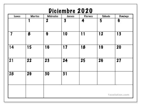 Calendario Diciembre 2020 Calendario De Diciembre Calendario De