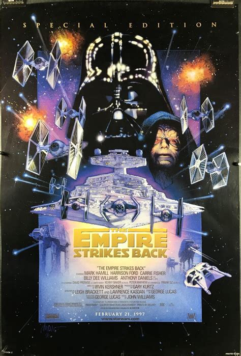 Empire Strikes Back Original Rolled Vintage Movie Poster 1997 Re