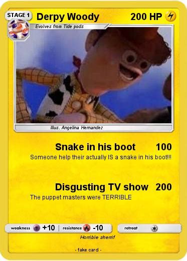 Pokémon Derpy Woody Snake In His Boot My Pokemon Card