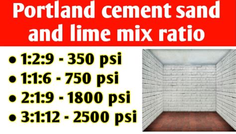 Portland Cement Sand And Lime Mix Ratio For Rendering Civil Sir