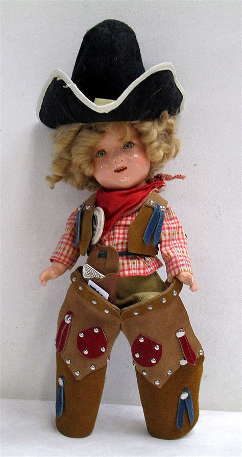 lot an ideal shirley temple cowgirl doll marked