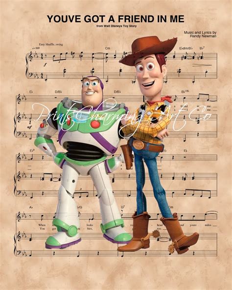 Toy Story Buzz Woody Youve Got A Friend In Me Wall Etsy Toy Story