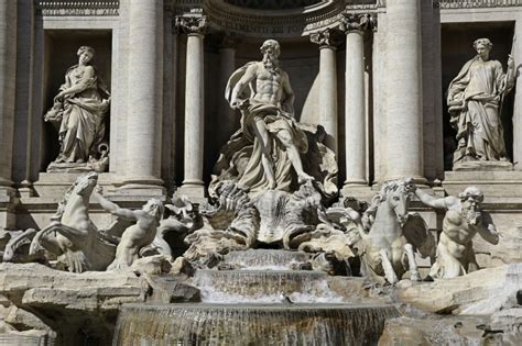 Wallpaper Id Sculpture P Fountain Rome The Trevi Fountain Trevi Italy Free