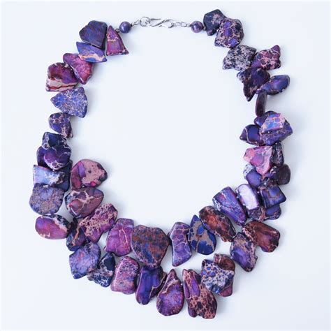 Statement Purple Gemstone Necklace