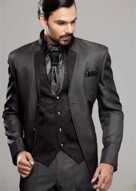 New Groom Tuxedos Groomsmen Red White Black Shawl Lapel Best Man Suit