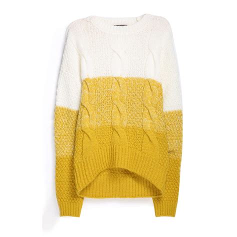 Yellow Cable Knit Sweater Sweaters And Sweatshirts Sweaters