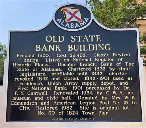 The Old State Bank Decatur Morgan Alabama State Guide