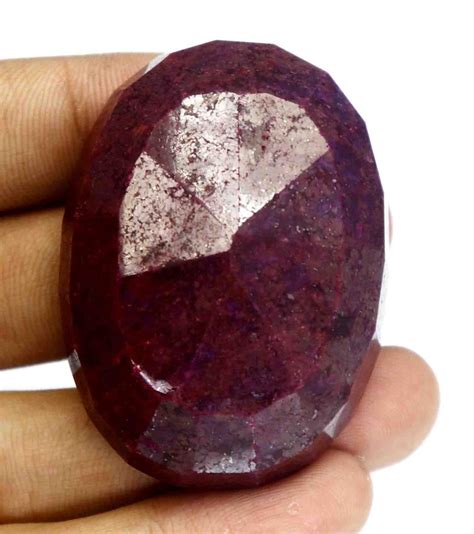 52430 Ct Certified Natural Red Ruby Gemstone 54mmx39mmx23mm Etsy