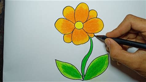 Menggambar Bunga Yang Mudah