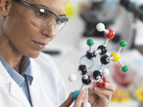 Scientist Viewing A Molecular Structure Stock Image F0109486