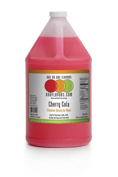 Oooflavors Cherry Cola Snow Cone Flavored Syrup 1 Gallon