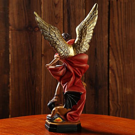 San Miguel Arcangel Statue Colored Archangel Michael Statue Figurine San Miguel Arcangel