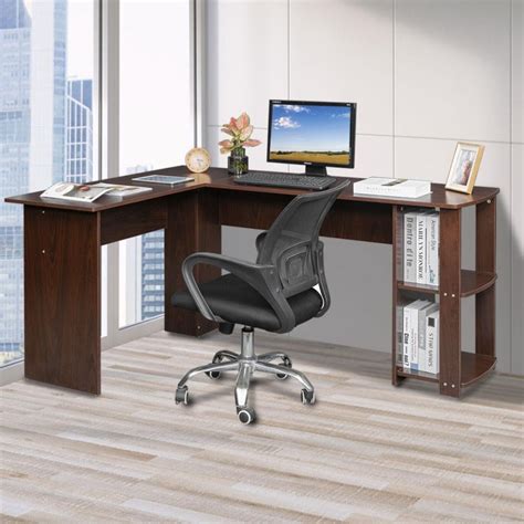 Ktaxon L Shaped Home Office Wood Corner Desk Computer Desk Laptop