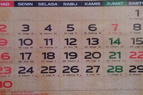 Kalender Jawa Hari Kamis 11 Mei 2023 Cek Weton Apa Neptu Dan Gambaran