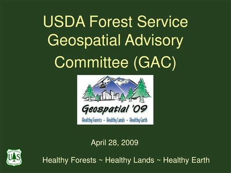 Ppt Usda Forest Service Geospatial Advisory Committee Gac